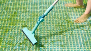 pollen dans la piscine